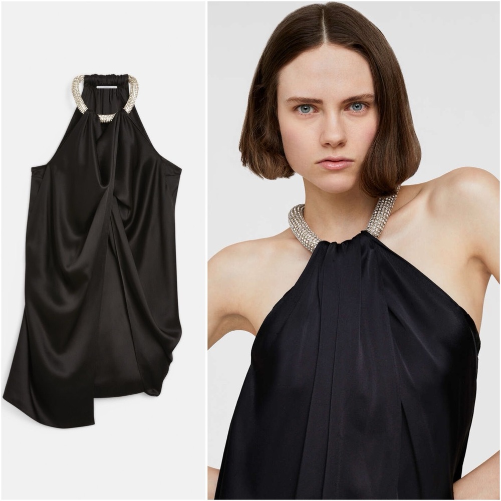 New Stella McCartney Diamond Choker Mini Halter Dress $1,895 40